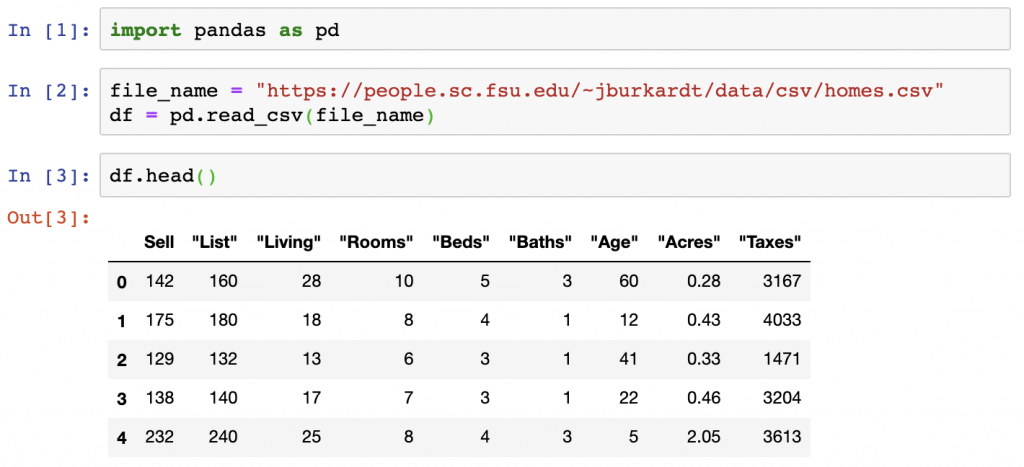 rename columns pandas